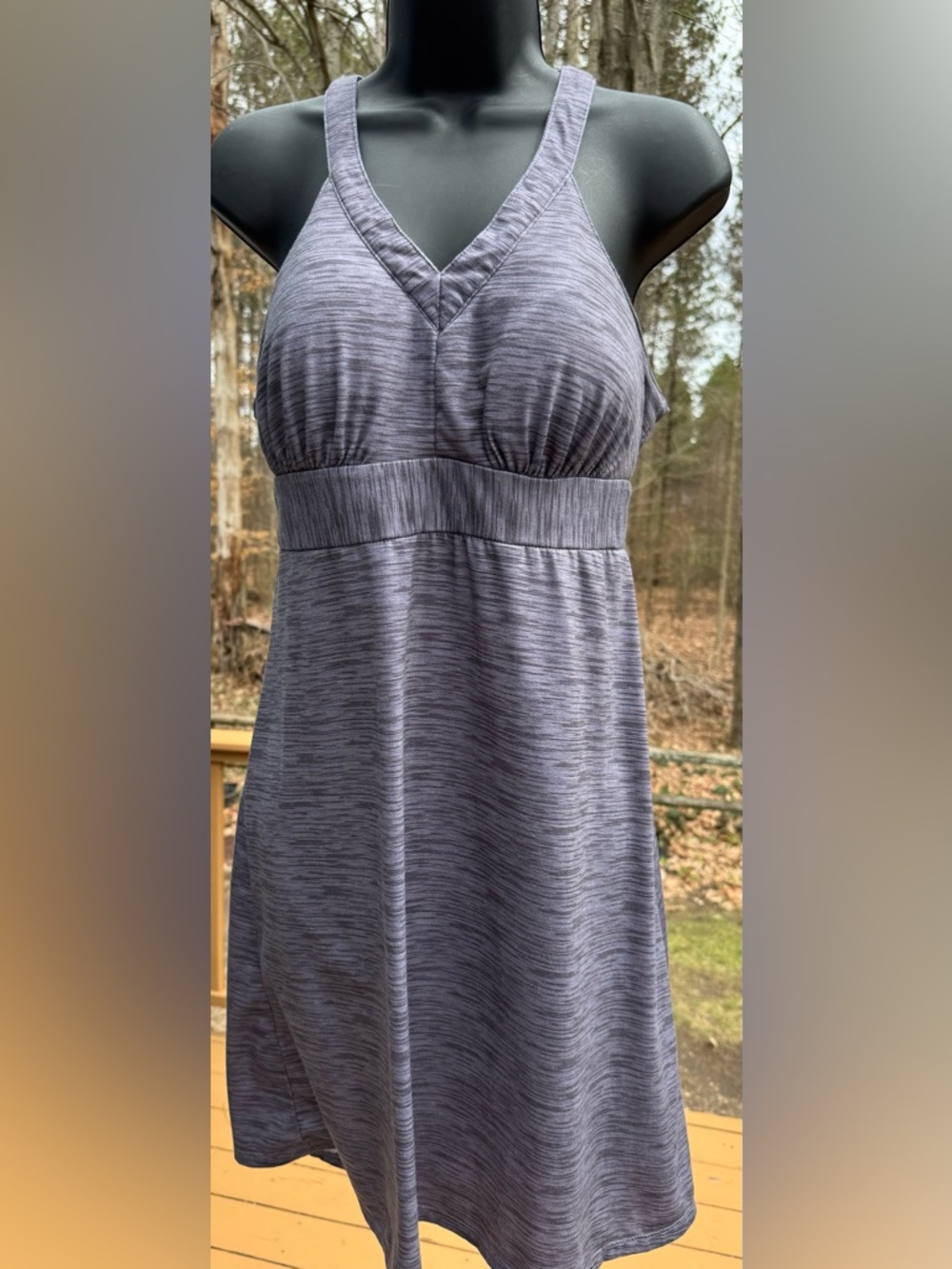 Outdoor Life Gray Heathered Racerback Dress